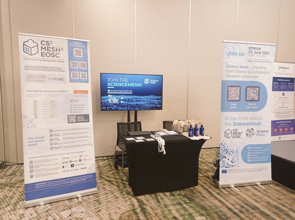 cs3org's tweet image. At #EGI2023 we are eager to let you know how the #ScienceMesh helps #researchers do #datasharing #datasynchronisation in smooth way across #researchinfrastructures from different science fields! Come to our stand &amp;amp; join us #thursday for our 1day event at Paris room! #OpenScience