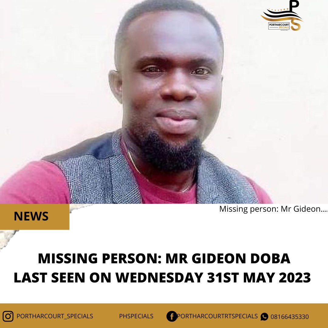 labgirlonlens's tweet photo. Gideon Doba is Missing! He resides in Portharcourt and is a graduate of Medlab. Science from Rivers state Uni.

If you have any info about him kindly reach out to these numbers 08131369198, 08068422116 Or report to the nearest police station.

#findDobaGideon
#FindMlsDobaGideon https://t.co/kj06EhGbKx