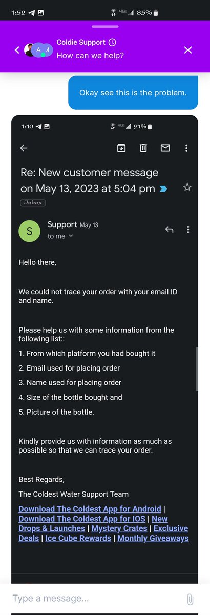 FiraFirecat's tweet photo. @TheColdestWater ,your customer service is truly appalling. I raved about this company for the past 2.5 years and now I regret doing so. All I wanted to know was what to do about the rust building up in my bottle. 1/2 https://t.co/8BNzxFU8x0
