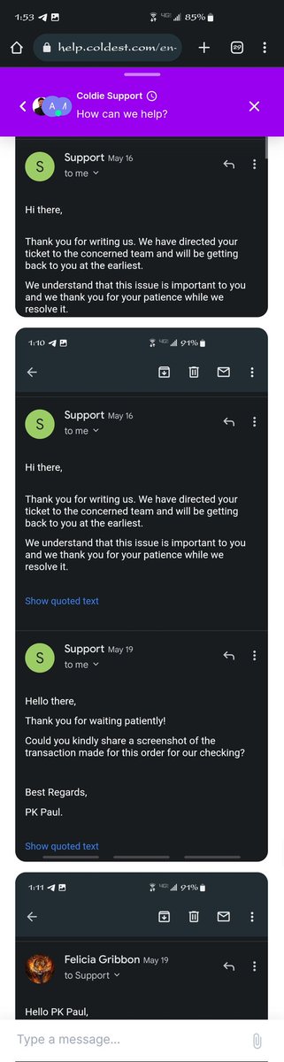 FiraFirecat's tweet photo. @TheColdestWater ,your customer service is truly appalling. I raved about this company for the past 2.5 years and now I regret doing so. All I wanted to know was what to do about the rust building up in my bottle. 1/2 https://t.co/8BNzxFU8x0