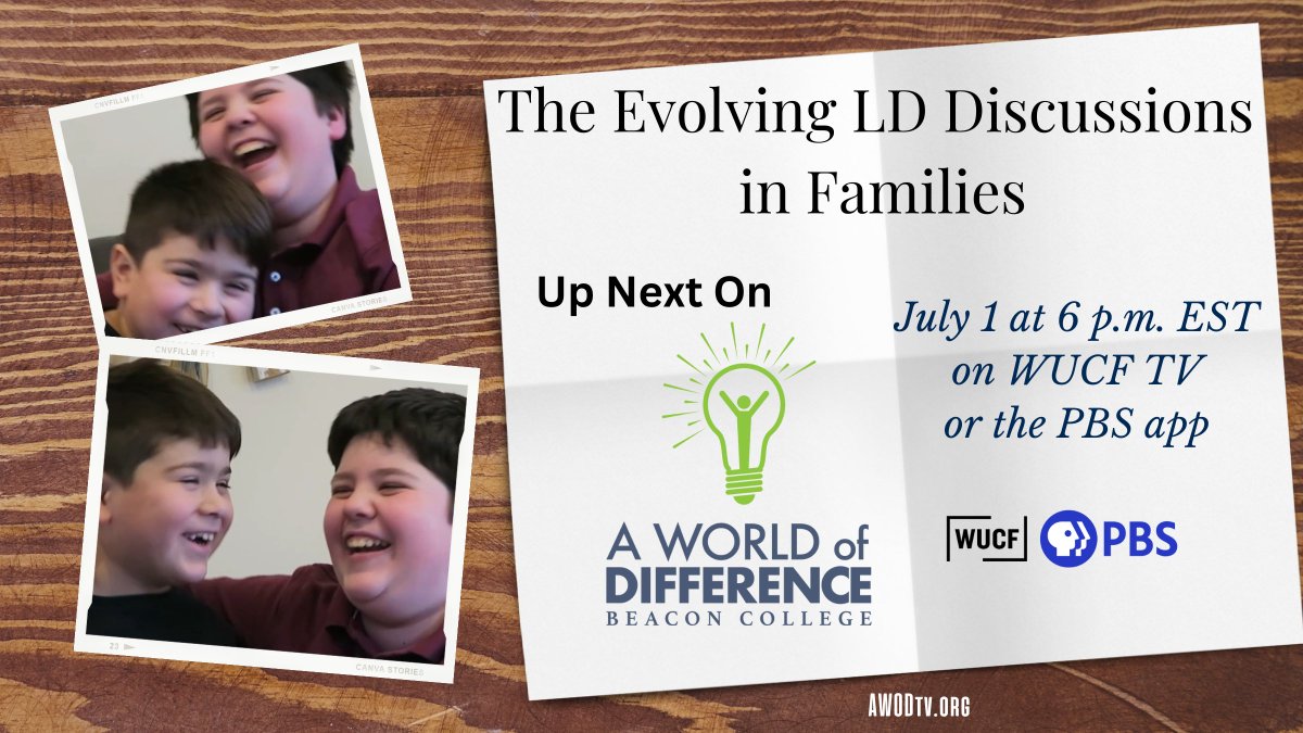 HealthDayTweets's tweet image. Watch the next episode of “A World of Difference: Embracing Neurodiversity” @WUCFTV 

#Neurodiversity #ThisIsBeacon #LearningDifferences #Autism