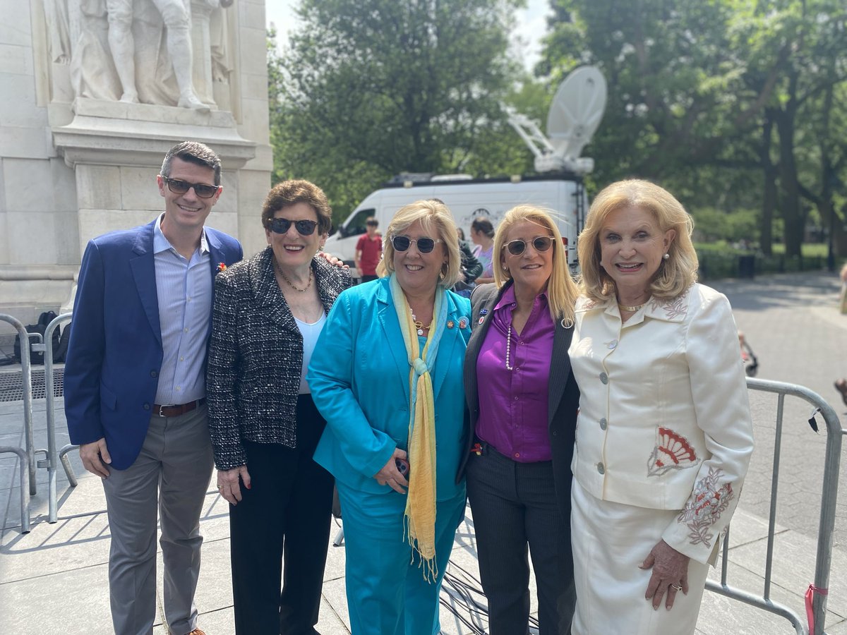 We are here at #WashingtonSquarePark getting ready to celebrate the tremendous impact and legacy of #EdieWindsor and Thea Spyer, with the renaming of a street in their honor. I am so grateful to have been invited to this important event on such a beautiful afternoon.