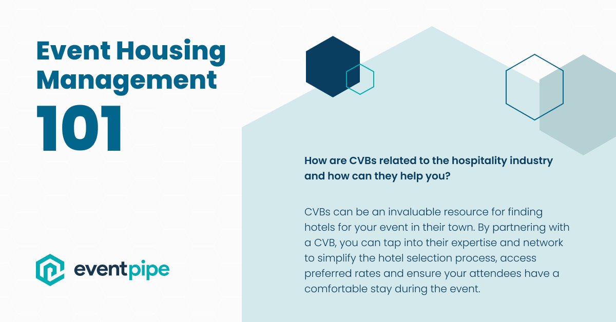 How can CVBs help #eventproducers? 🤔

By partnering with a CVB, you can tap into their expertise and network to simplify the hotel selection process, access preferred rates and ensure your attendees have a comfortable stay during the event. #EventHousingManagement101 ✅