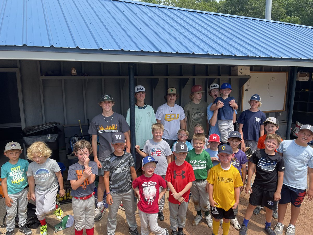 Great first two days of the Coach Tyson Baseball Camp by these young ball players. It’s been hot but they pushed thru. Session 2 starts tomorrow.