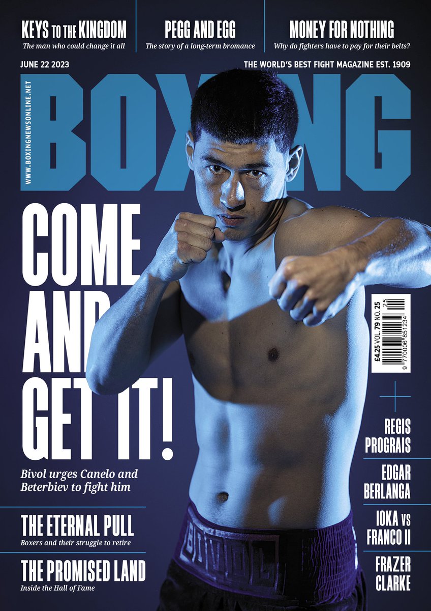 Introducing our latest cover: Dmitry Bivol just wants to fight. And the light-heavyweight star believes Canelo and Beterbiev are running scared  🔗 bit.ly/BNsubs  #BoxingNews ￼ 📸 @muls96Photo