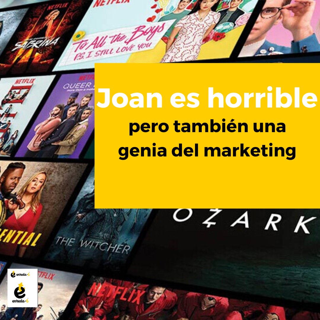 Enredatt's tweet photo. ¿Habéis visto ya la nueva temporada de #BlackMirror? #Joaneshorrible nos recuerda que gran parte del éxito de cualquier contenido digital radica en adaptarlo a los intereses de su público objetivo. Te lo contamos en https://t.co/EQIfxAvrEp https://t.co/hrztjhkv2q