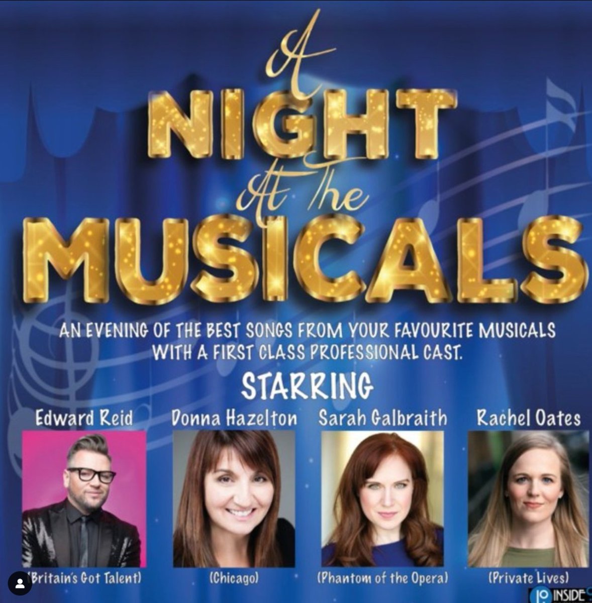 Enjoy A Night at the Musicals at Motherwell Concert Hall on Saturday 19th August, with four fabulous singers including Jazzart performers & alumni & the fabulous @mredwardreid 🎭