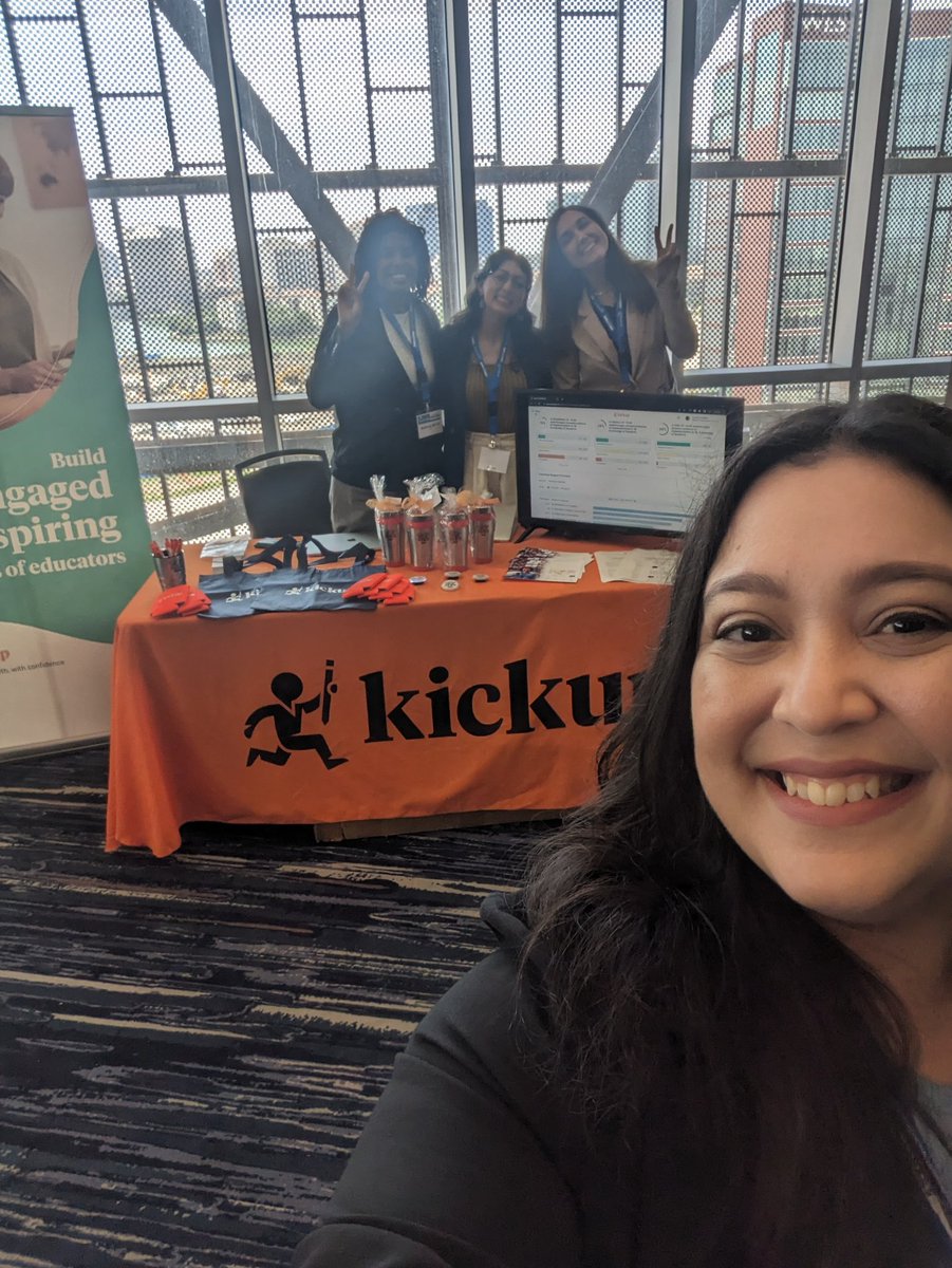 Wanna talk assessing the impact of your professional learning and growth? Stop by the @KickUpEd booth! We're the bright orange one...seriously, you can't miss us! #lftx