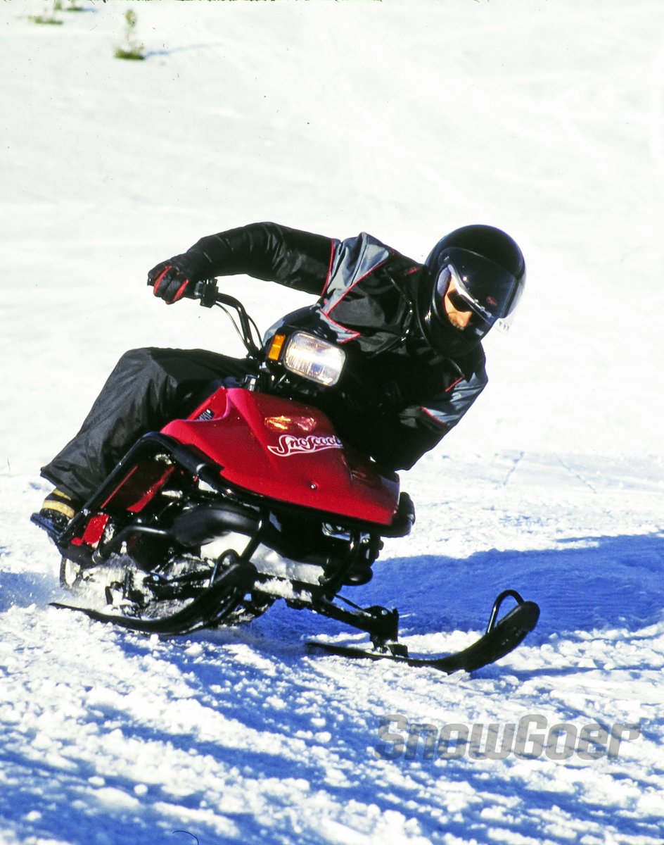 Rode Reports, circa 1987... what used to happen when a racer would get their gloved hands on a SnoScoot!!