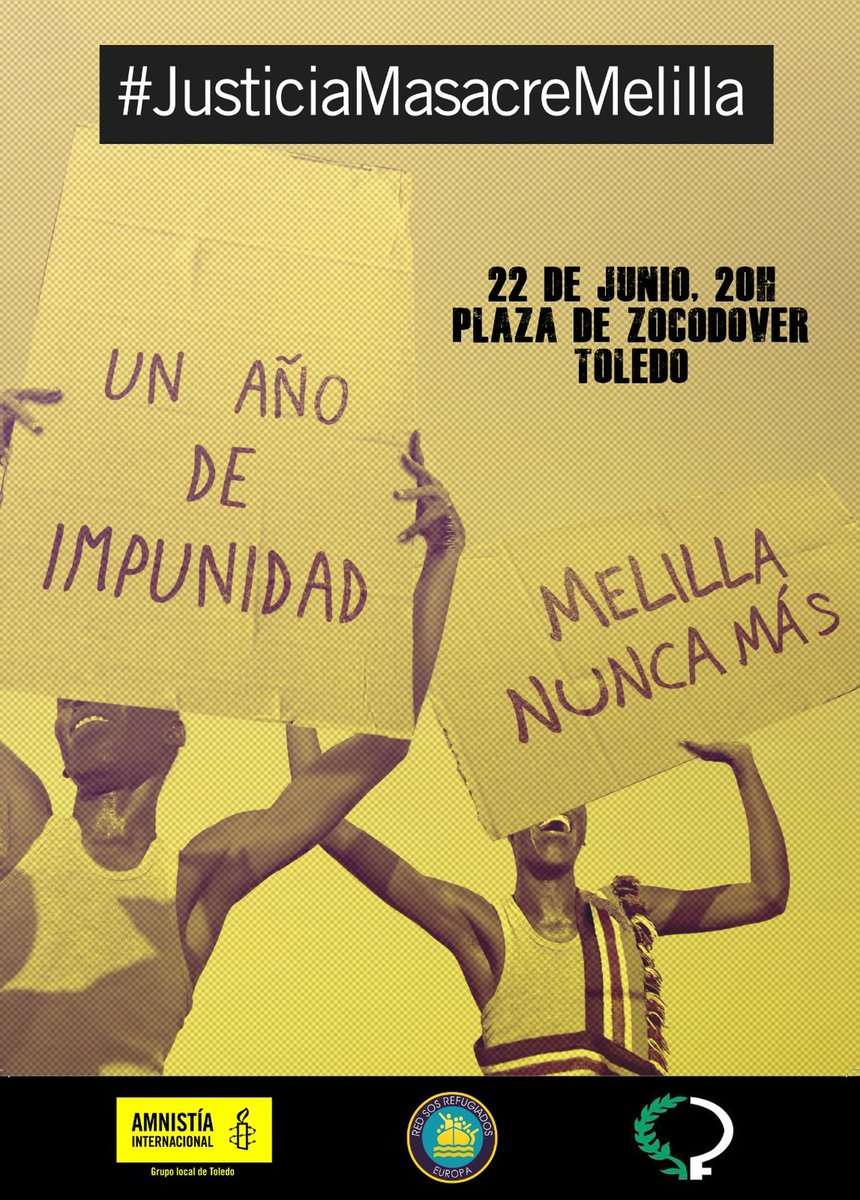 El 24 de junio de 2023 se cumple un año de la masacre de Melilla. El próximo jueves, nos concentramos en Zocodover para exigir justicia para las víctimas y que las familias puedan encontrar, identificar y enterrar a sus muertos.