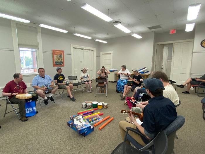NPowerservices's tweet photo. Thanks to everyone who attended RockAbility's Inside Circle (Drum / ukulele / harmonica) last night at Burton Public Library. What a beautiful evening to make music! All welcome. No experience needed. Free. No registration. Just show up and play your instrument or ours. Next  ... https://t.co/j9krp4iulY