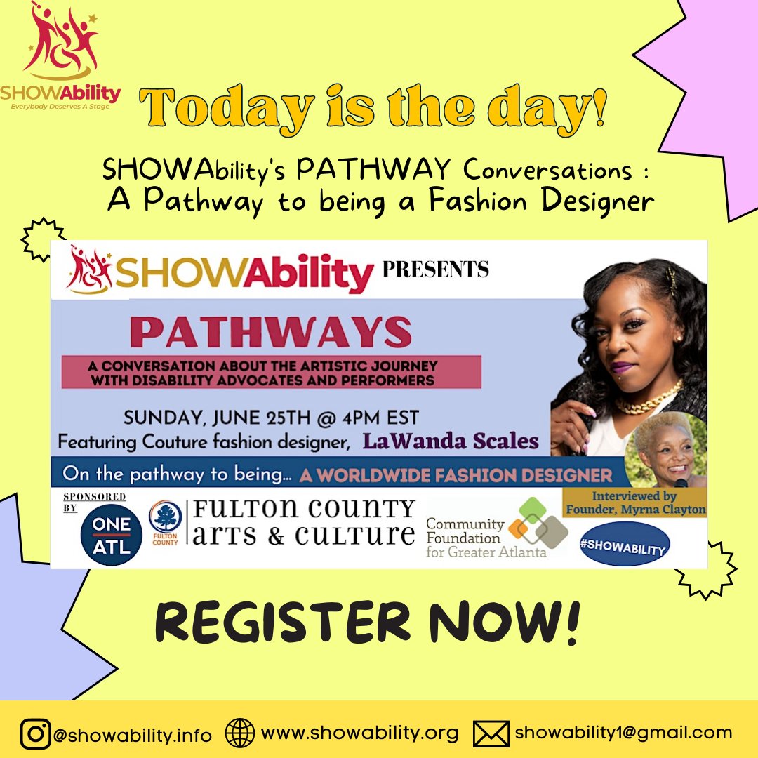 Today is the DAY! Join us as we listen to the amazing stories of the one and only Lawanda Scales. See you later 4 PM EST!

#SHOWAbility #disability #disabilityawareness #invisibledisability #disabilityrights #disabilitypride #abilitynotdisability #disabilityadvocate