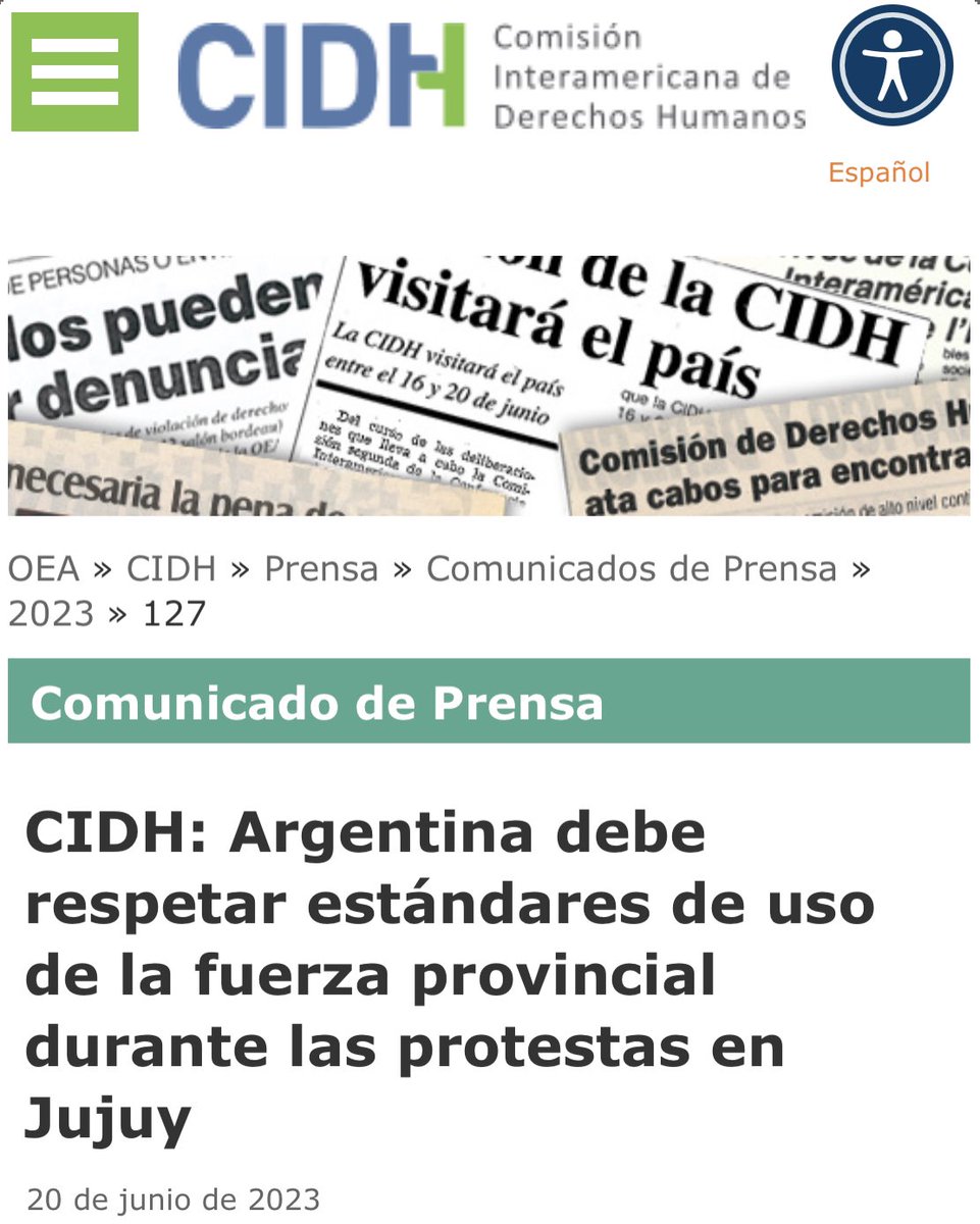 ¿Ve Morales por qué no hay que mentir? No es La Cámpora, ni el kirchnerismo, ni la Vicepresidenta, ni el Presidente… Es la Comisión Interamericana de Derechos Humanos, organismo dependiente de la Organización de Estados Americanos (OEA) con sede en Washington, la que se acaba de