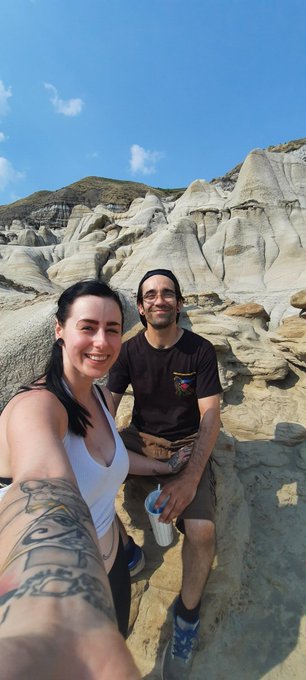 Happy #TittyTuesday 💦  -  The Hoodoos, Drumheller AB 📍  Such a cool little place!! It was +36&deg;C while<a href="/tag/tittytuesday"class="tags">#TittyTuesday</a>