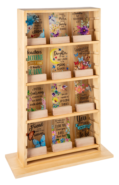 PicsNFlics's tweet image. Check out the gorgeous glass plaques seated in a wooden base!
Perfect for any desktop, mantle, or shelf. Available in different styles with many different sentiments!