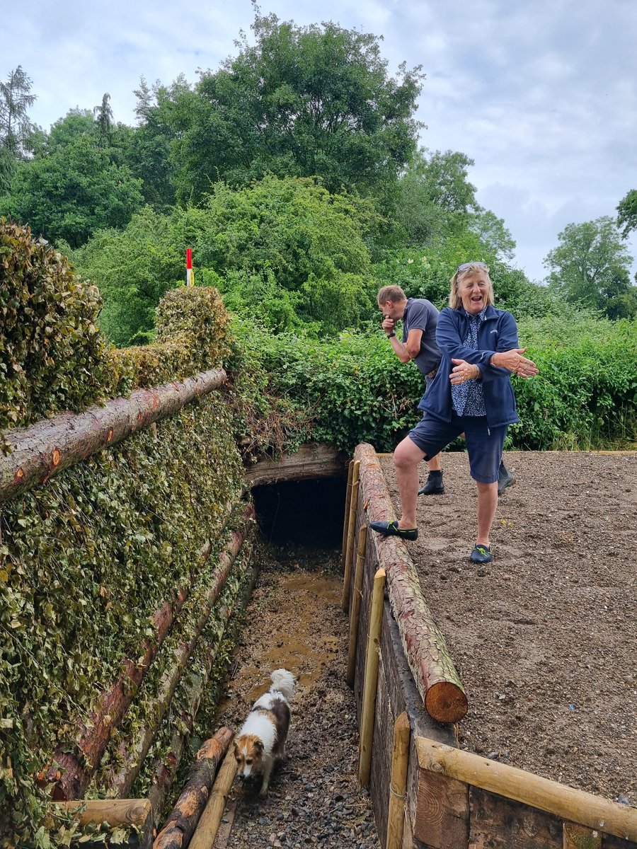 Just a tiny new ditch on our Novice course! 3 hours of rain this morning and we are excited for Friday! We will still be aerovating the course and all areas that need it but the ground is good.