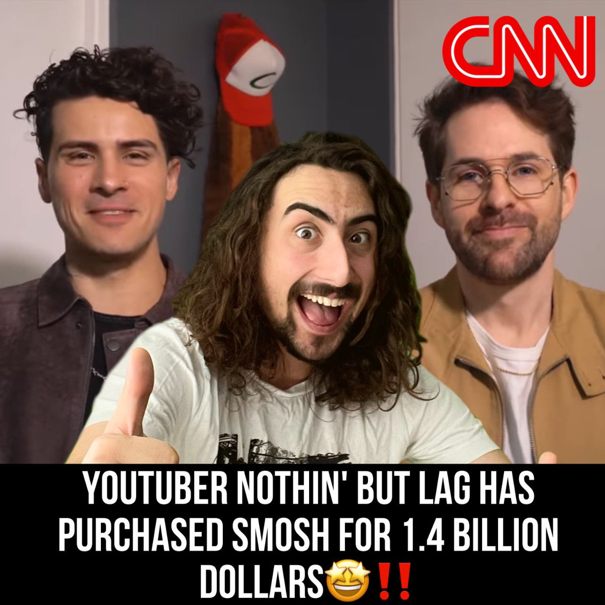 nothinbutlag's tweet photo. Yes, it’s true.. I bought Smosh!!!! I’m SO happy I could help them out and so excited to start this next chapter!! Smosh is BACK!! SHUT UP!!! https://t.co/5YJtHYqlls