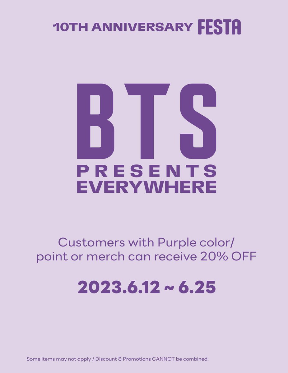 🥢BTS Merch⁷ 🔍⍤⃝🔎 on Twitter "BTS Festa 2023 10th Anniversary US Line