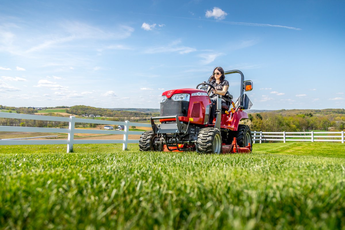 Tackle any mowing project with the MF GC1700. How much lawn do you have to mow? #TractorTuesday