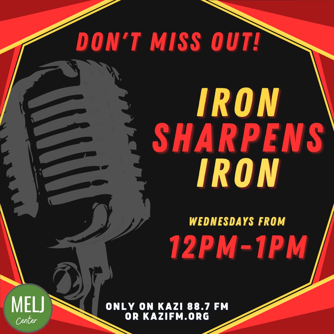 Don't miss out on TOMORROW'S episode of the Iron Sharpens Iron show! Feel free to contact @meljcenter for any questions.

#radioshow #ironsharpensiron #meljcenter #talkshow #dontmissout #realreentry #endmassincarceration