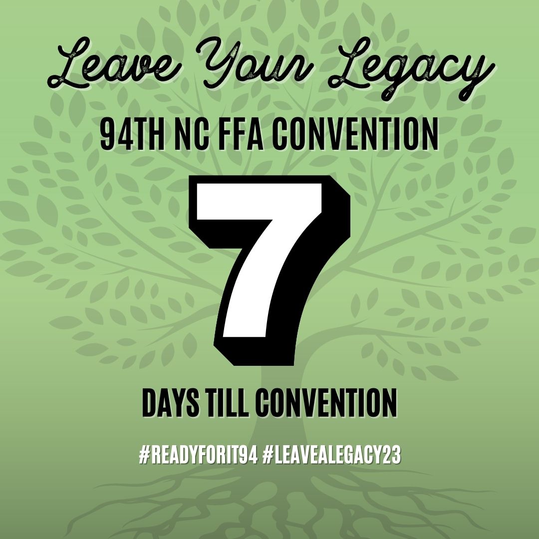 7 days until convention. Are you ready for it?

#READYFORIT94 #LEAVEALEGACY23
