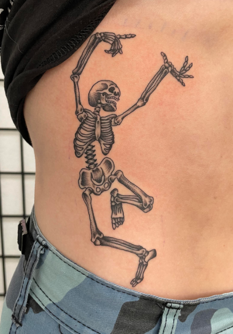 JcenaJohn's tweet photo. Dancing Skeleton by Cameron at Grand Avenue Tattoo, Saint Paul, MN https://t.co/wksQ9qDIgN