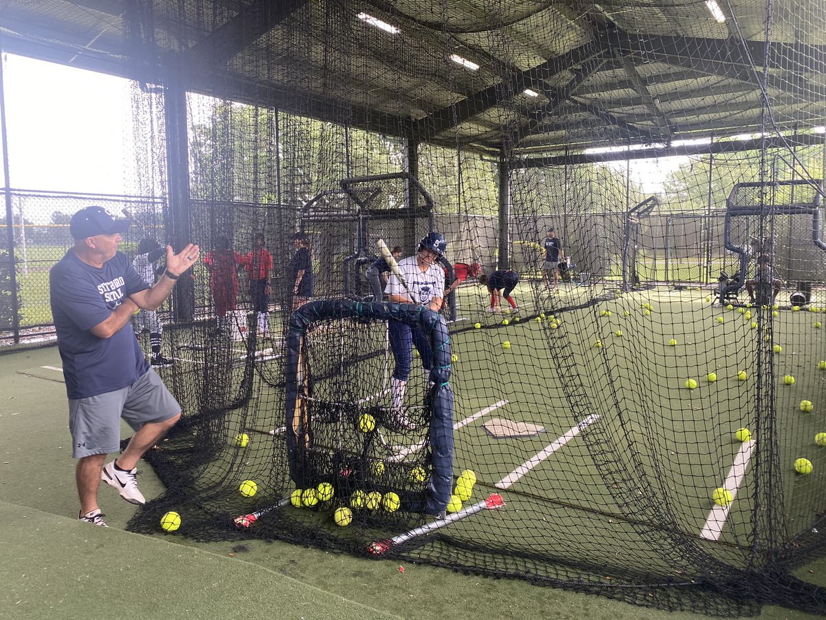SboroHighSports's tweet photo. The rain can’t stop these girls. Softball was working hard in the batting cages this morning! The energy, effort, and ability of this group of athletes is going to take us far in the fall! Keep pushing ladies!! Let’s go 🥎🍩☔️ #statesborostrong #bluedevilsoftball https://t.co/3OQcsSk8uX