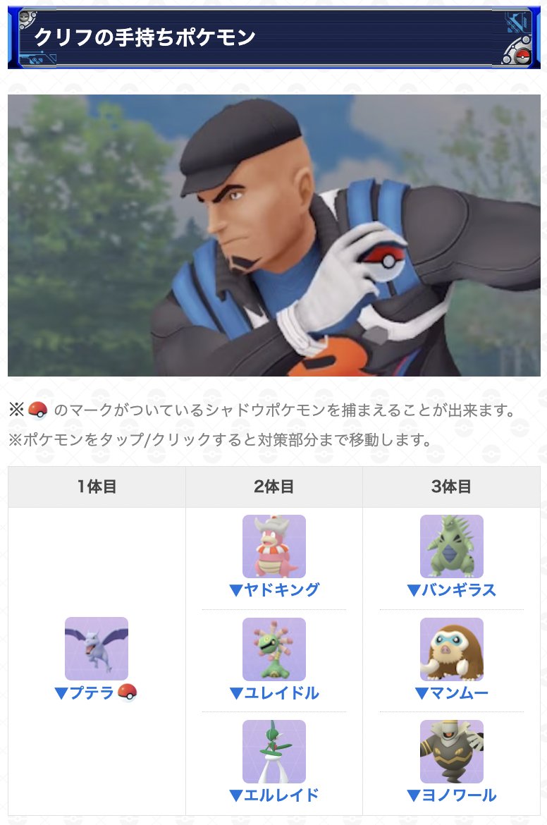 ポケモン go クリフ 対策
