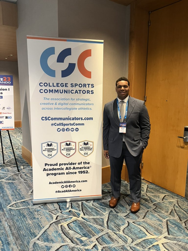 eldridge_bryson's tweet photo. Last week, I was honored to be invited to the College Sports Communicators Convention in Orlando, Florida! It was an amazing time as I got to learn from the best in the industry as well as network and connect with professionals across the NCAA. https://t.co/HydmqxK8JP