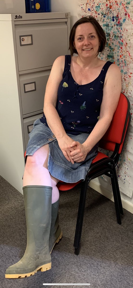gem_barron's tweet photo. I wore my wellies to work today (yes, I know lots of you probably do that regularly, but I work in an office in a community building).  As well as looking daft, it was incredibly hot…!

https://t.co/xw82aEm0aY https://t.co/TpGcXHMScA