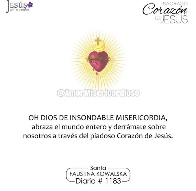 martitadelgad's tweet photo. @Evareggina38 @norma_azuaje @JUDADEJ @buguitabuguita @Ranfia @losuthu @Charo88Alicia @ale2pati @Pazybienmusic @Gladis_Ag @LilianaSnchez9 @RMCOt @sandramayelaa @ramonviloria @Milizarraga @EFVMaracaibo @marcosventura @eva @evaenlaradio @EsmerSoto Señor líbranos de los terribles Virus 🙏
OH SANGRE y AGUA que brotastes del SAGRADO CORAZON DE JESUS como Manantial de MISERICORDIA para nosotros JESUS en TI CONFIO, CREO Y ESPERO Amén 🙏 

 https://t.co/eniWnz32OA https://t.co/cdWhBQgeLv