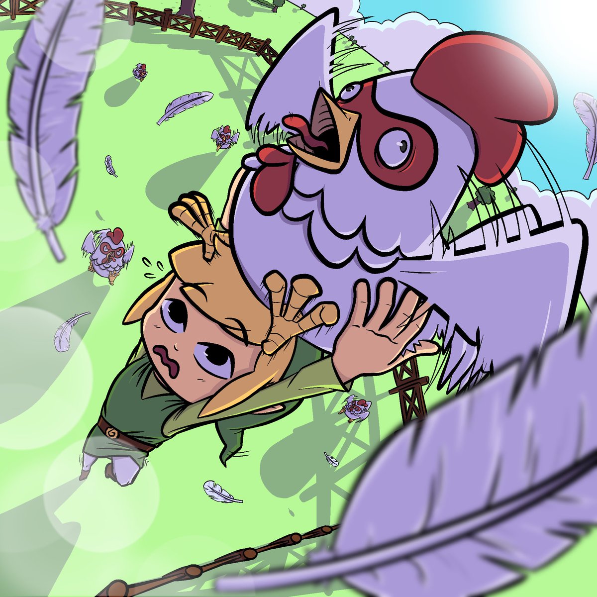 Jara_kun's tweet photo. 🐔
#Link #TLOZ #nintendo #digitalart #illustration #procreate https://t.co/6hdtLe6ZIA