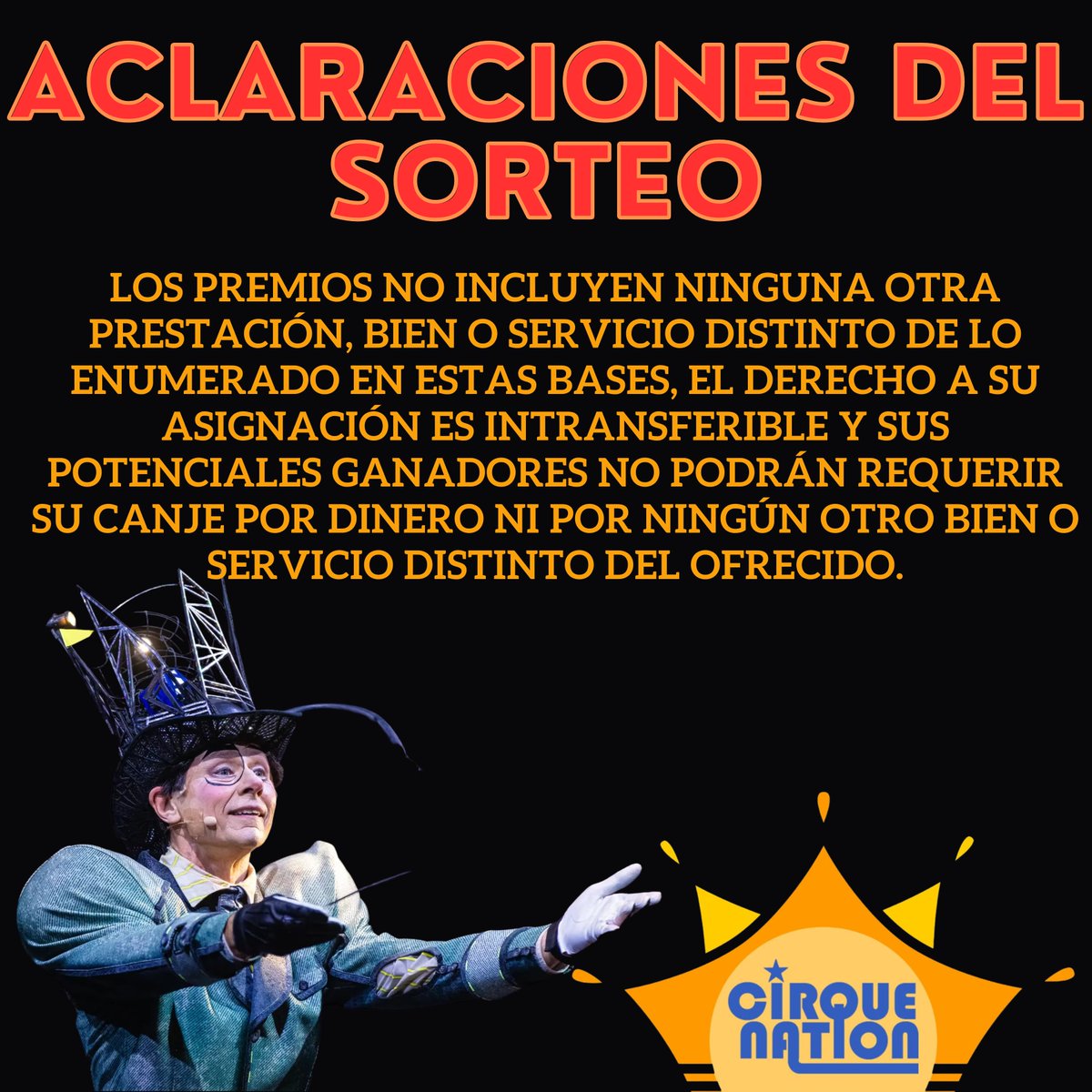 CirqueNation's tweet photo. Gran sorteo para que puedas disfrutar del estreno de Bazzar el día Viernes 23 a as 20:30hs

https://t.co/M0hLAFWjPy https://t.co/SUz9hILlha
