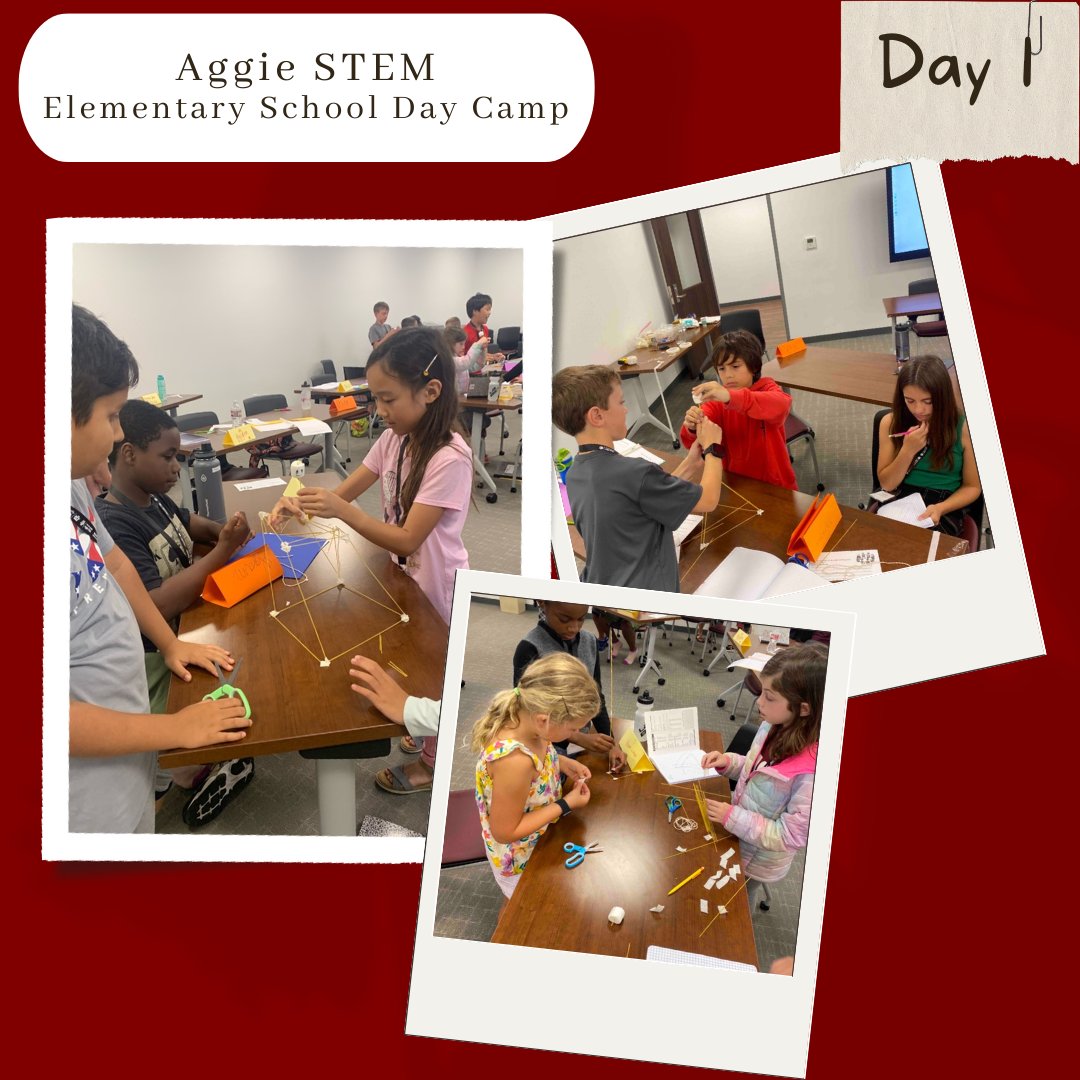 AggieSTEM's tweet photo. Day 1 of Elementary School Day Camp: ✅ #TAMU  #STEM https://t.co/WlM1hjjygB