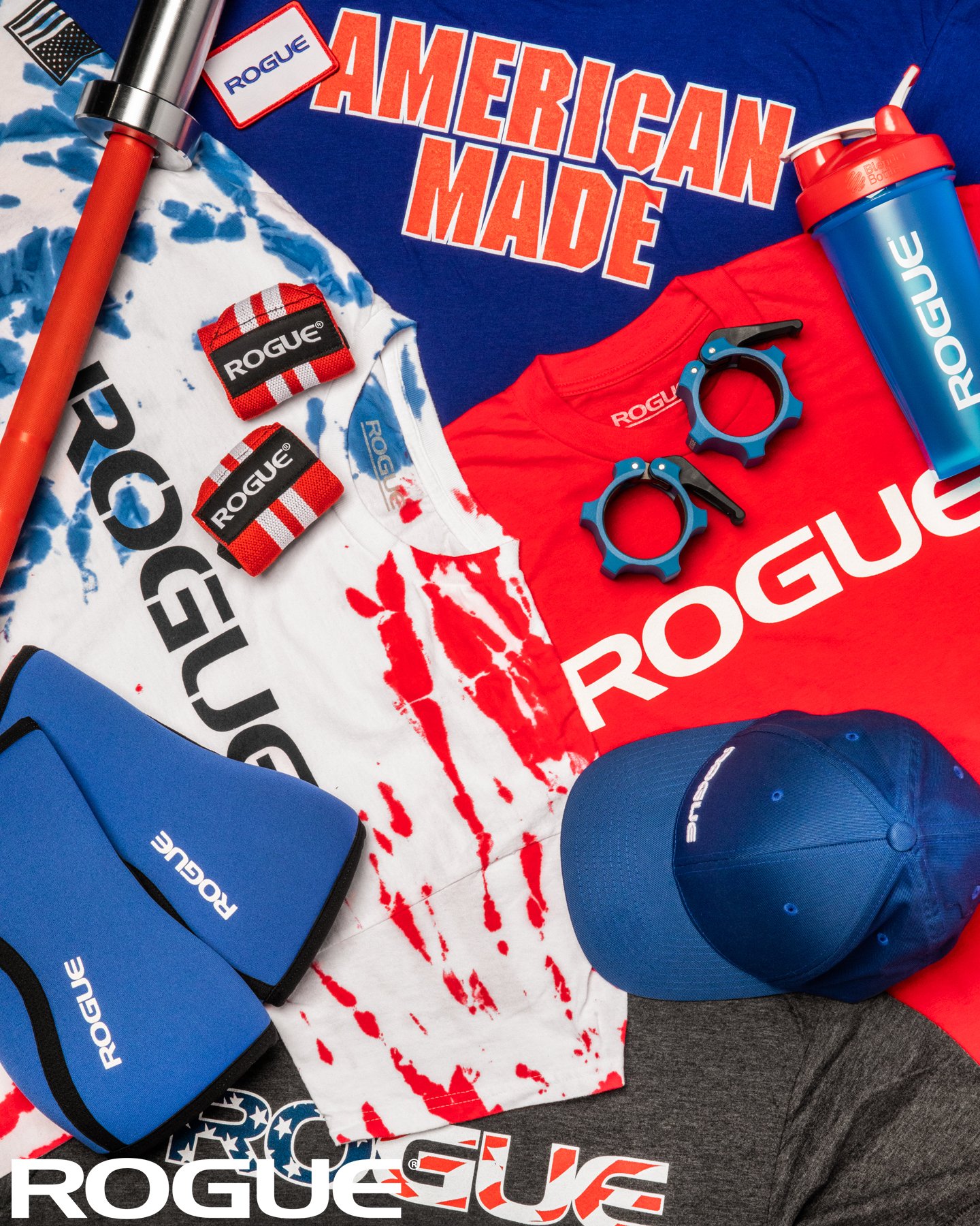 Rogue Blender Bottle - Red/White/Blue