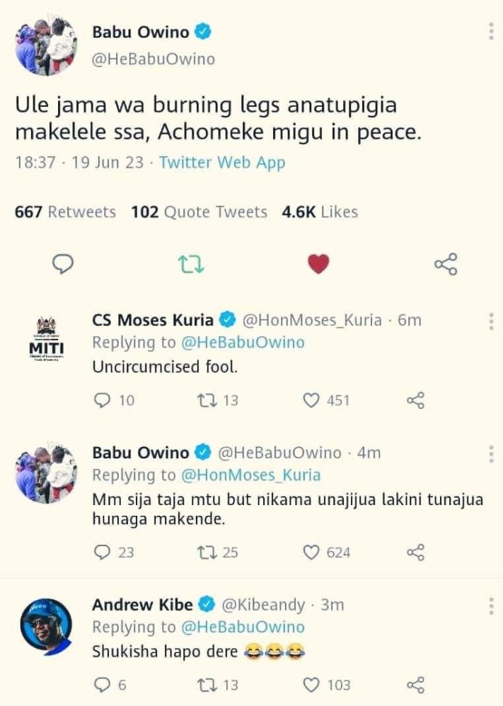 social9888's tweet photo. MOSES MPYARO KURIA who lost a match against NATION MEDIA GROUP yesterday has lost yet another match today between him and BABU OWINO

It is safe to say MOSES KURIA anachoma kuliko Ile blanketi yake ilimchoma mguu https://t.co/P49bGFgxgT