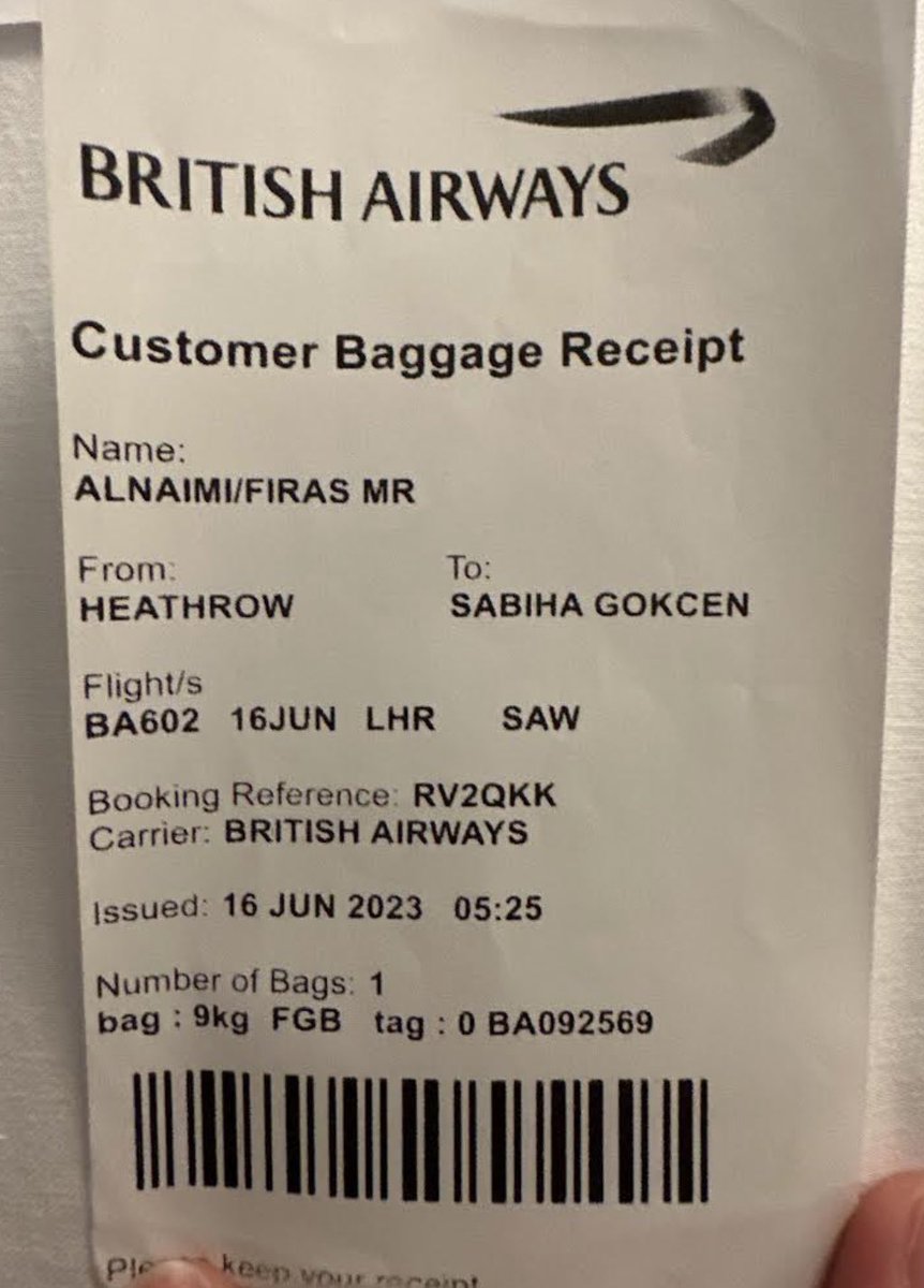 @British_Airways  I double checked where my luggage could be, it’s in Turkey😭😭😭 When will you guys find it, my tour is end. Meanwhile my luggage still lost in somewhere.😭😭😭😭 #lostluggage #BAlostluggage #horribleairflightexperience