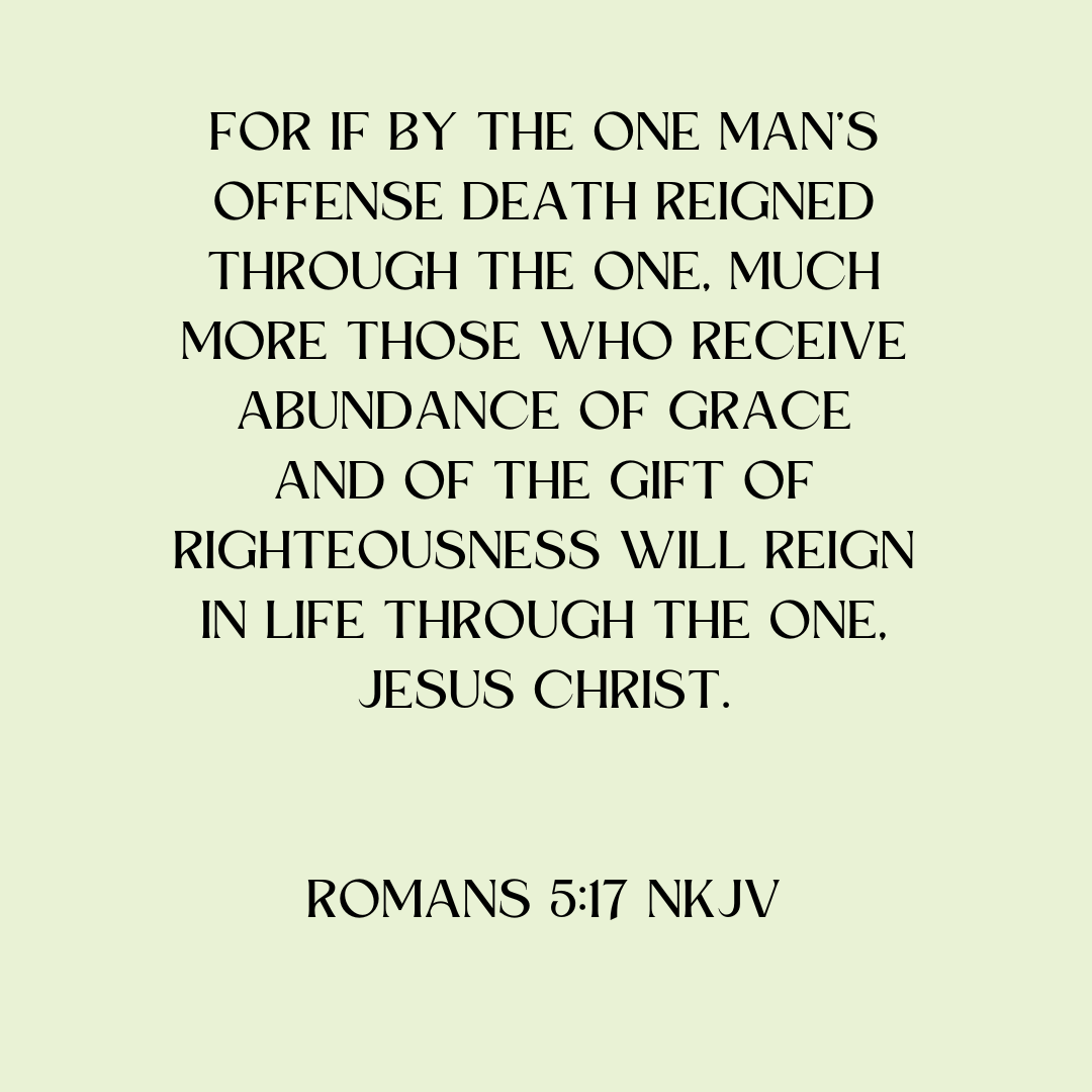 LaneyRene's tweet photo. "For if by the one man’s offense death reigned through the one, much more those who receive abundance of grace and of the gift of righteousness will reign in life through the One, Jesus Christ." Romans 5:17 🤍 https://t.co/dvWS5ZhCny