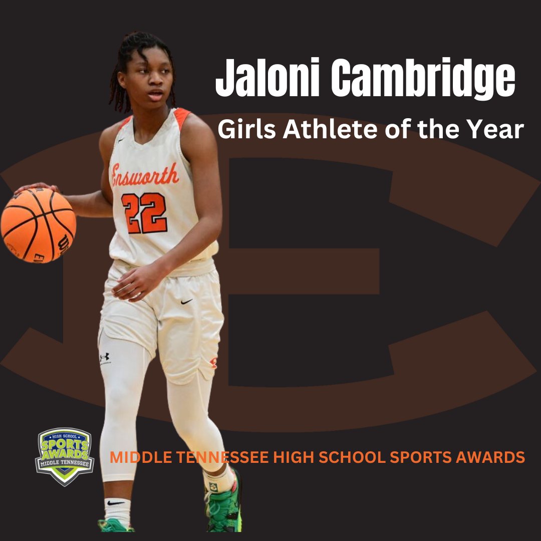 Jaloni Cambridge named the Girls' Athlete of the Year by the Tennessean.