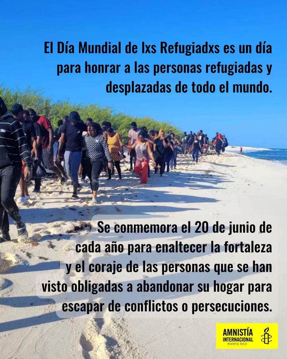AIPuertoRico's tweet image. Un inmigrante y un refugiado no son lo mismo. Cuando nos referimos a “refugiadxs”, hablamos de personas que tienen que salir de su país de forma forzosa —y no voluntaria- debido a una situación de gran violencia.

#AmnistiaInternacional #aipr #ddhh