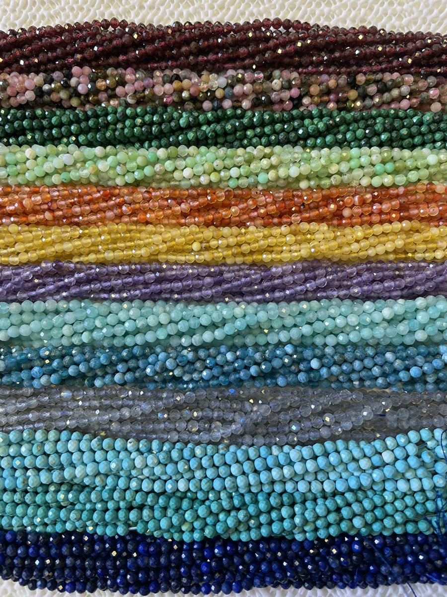 ilonabiggins's tweet photo. New Stock. 
3mm faceted gemstone beads https://t.co/hpKg3aZ23e