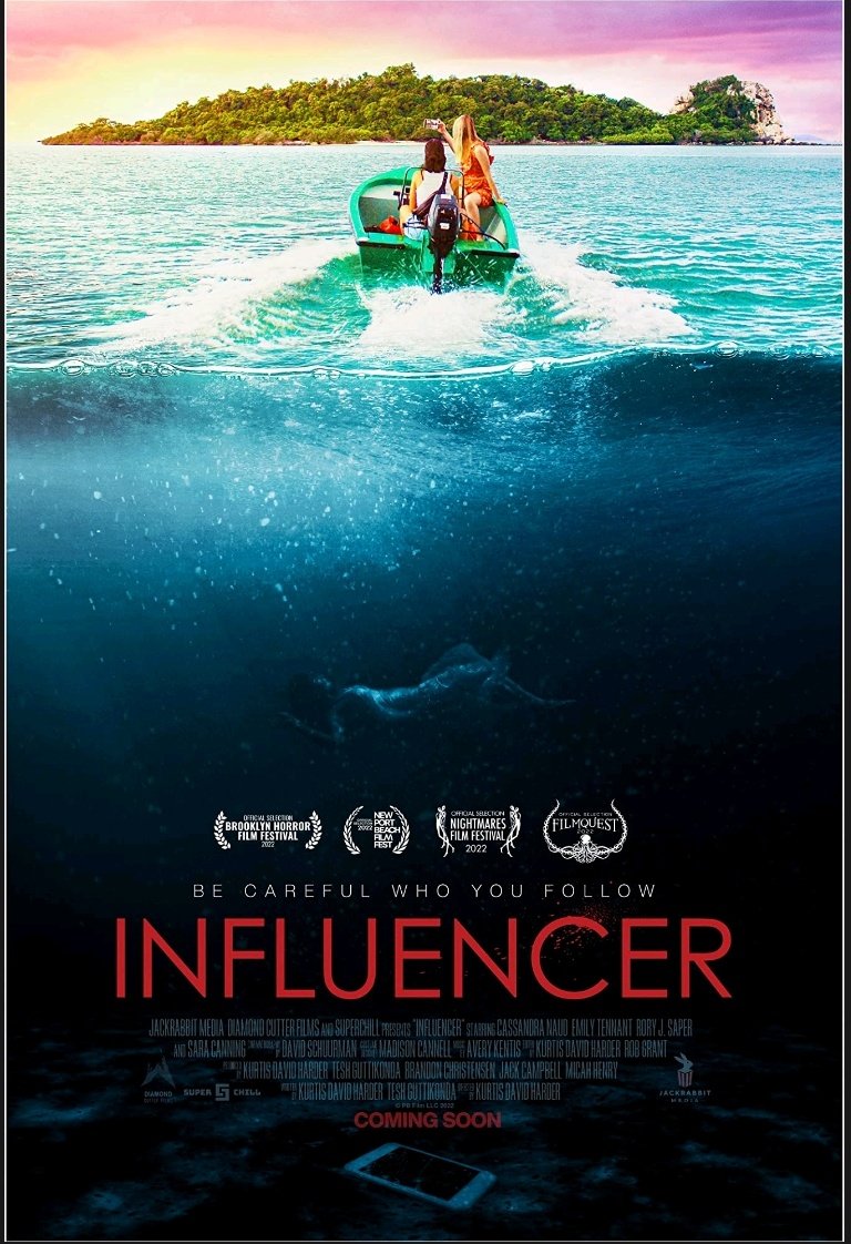 The Bad Movie Cult Podcast (@badmoviecult) on Twitter photo #nowwatching
Influencer (2022)
On a solo backpacking trip in Thailand, social media influencer Madison meets CW, who travels with ease & shows her a more uninhibited way of living, but CW's interest in her takes a darker turn
<a href="/shudder/">Shudder</a> #influencer <a href="/emilyjtennant/">Emily Tennant</a> <a href="/CassandraNaud/">Cassandra Naud</a> #nowwatching
Influencer (2022)
On a solo backpacking trip in Thailand, social media influencer Madison meets CW, who travels with ease & shows her a more uninhibited way of living, but CW's interest in her takes a darker turn
<a href="/shudder/">Shudder</a> #influencer <a href="/emilyjtennant/">Emily Tennant</a> <a href="/CassandraNaud/">Cassandra Naud</a>