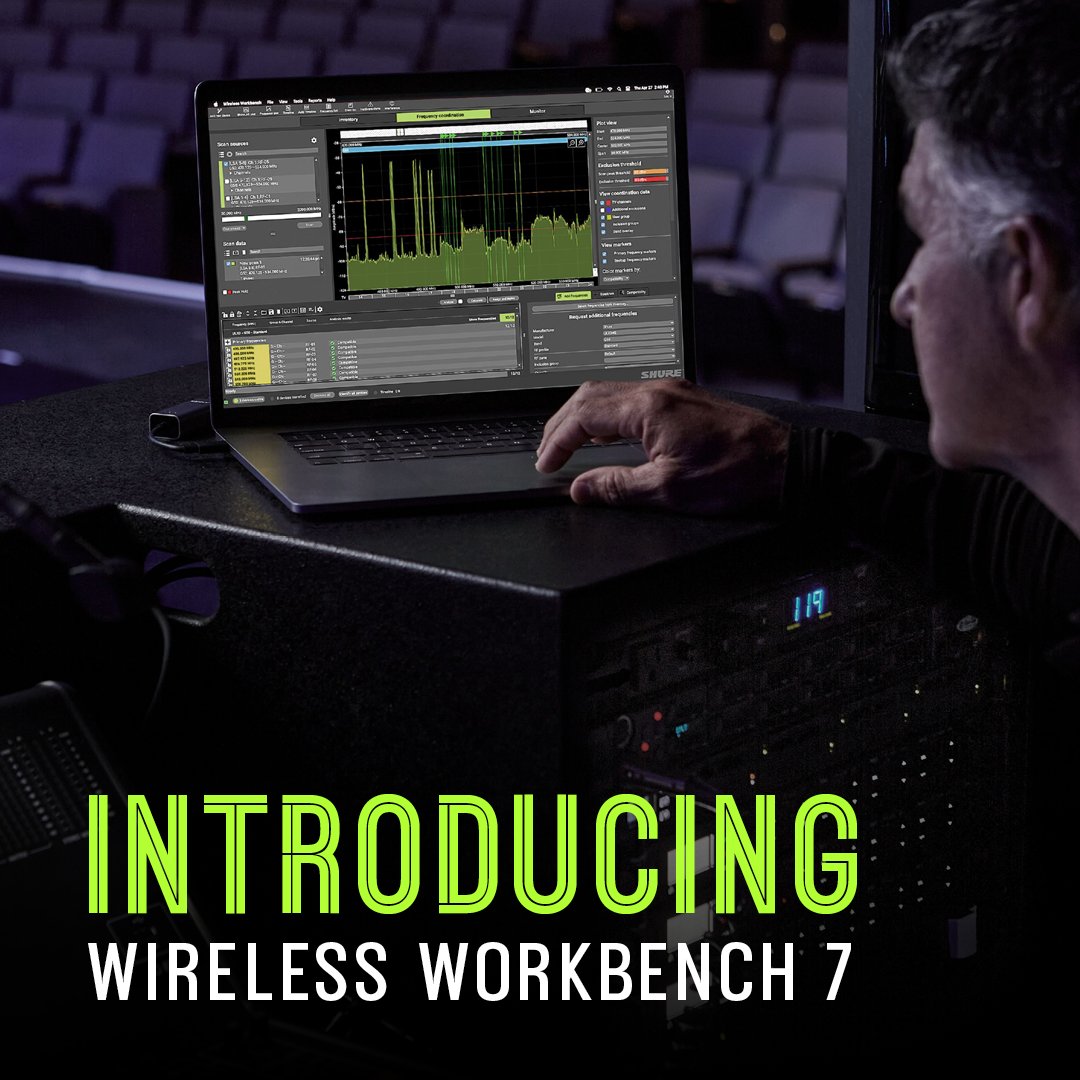 GeerTech's tweet image. @shure's Wireless Workbench 7 (WWB7) software is now available for download! Enjoy Efficient Show Pack Management, Enhanced zone management, WWB Scan Library, &amp;amp; much more.

ow.ly/VCAt50OT8xi

#GeerTalk #ProAudio #ProAV #ProAVL #AVL #AVTweeps #Shure #SoundExtraordinary #WWB7