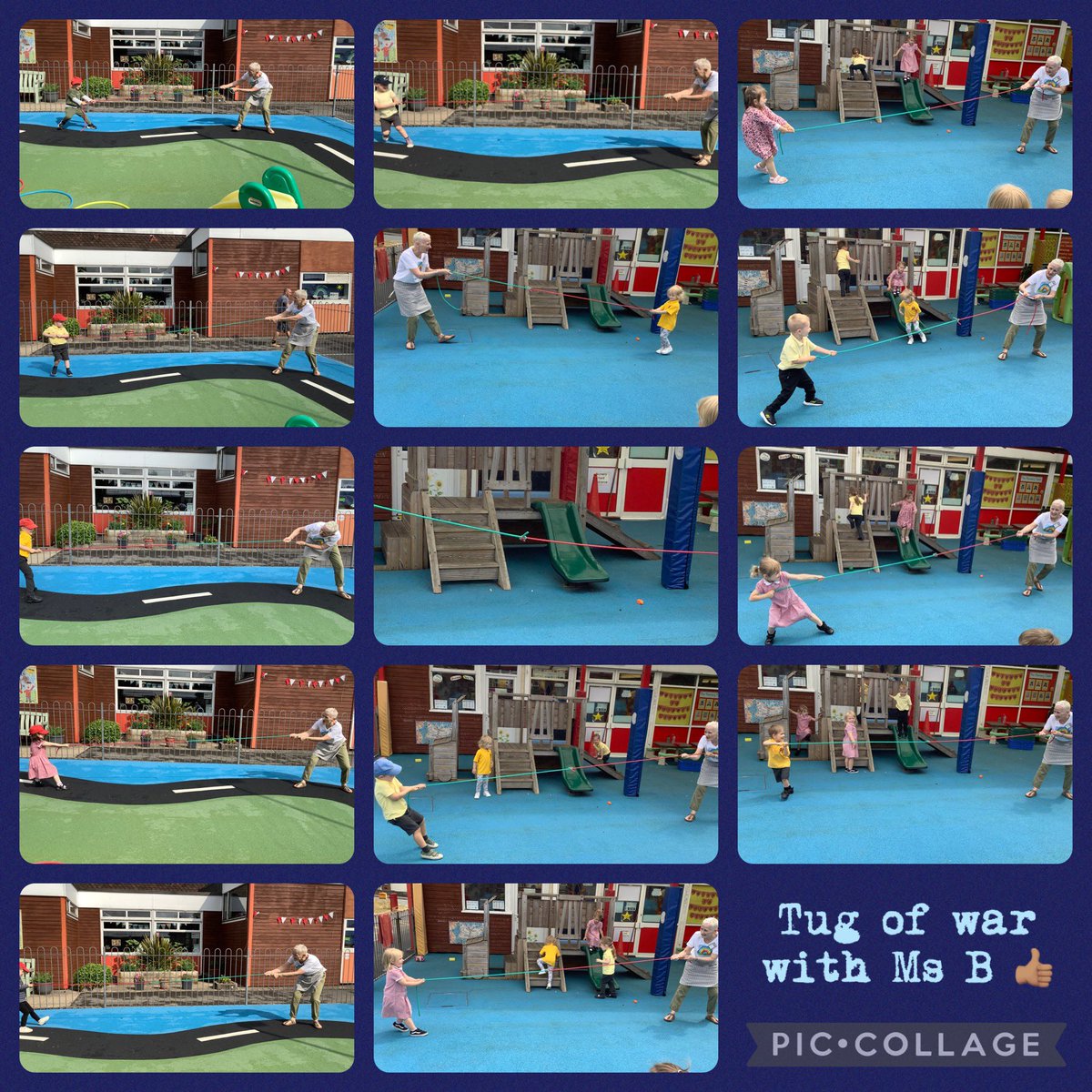 Tug of war with was so much fun 😄 Our arms were aching with all that pulling 💪🏼 Bendigedig 👏🏽👏🏽👏🏽🥰#CGWB #healthyconfidentindividuals