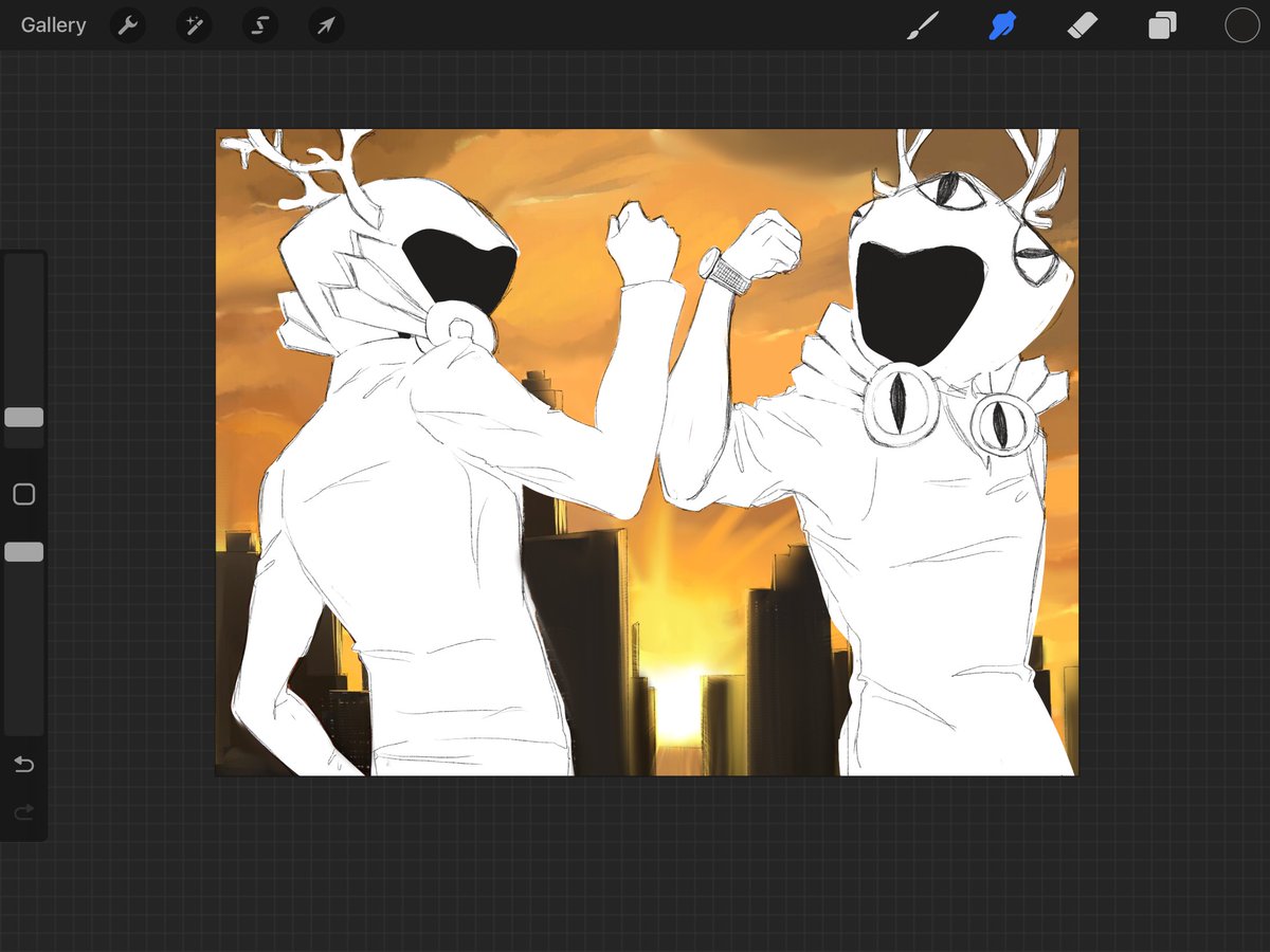 🔥👊 👊  CURRENT WIP! 👊👊 🔥

 Really loving this so far !  Extremely  fun  to  draw #roblox avatars!  Especially  <a href="/DobDevv/">Dob</a>  and  our  best  friend  PUGZ!  Excited  to  see  the  result  when  im  finished!!!  U  GUYS  ARE  AWESOME  #art #ArtistOnTwitter #RobloxDev #robloxart