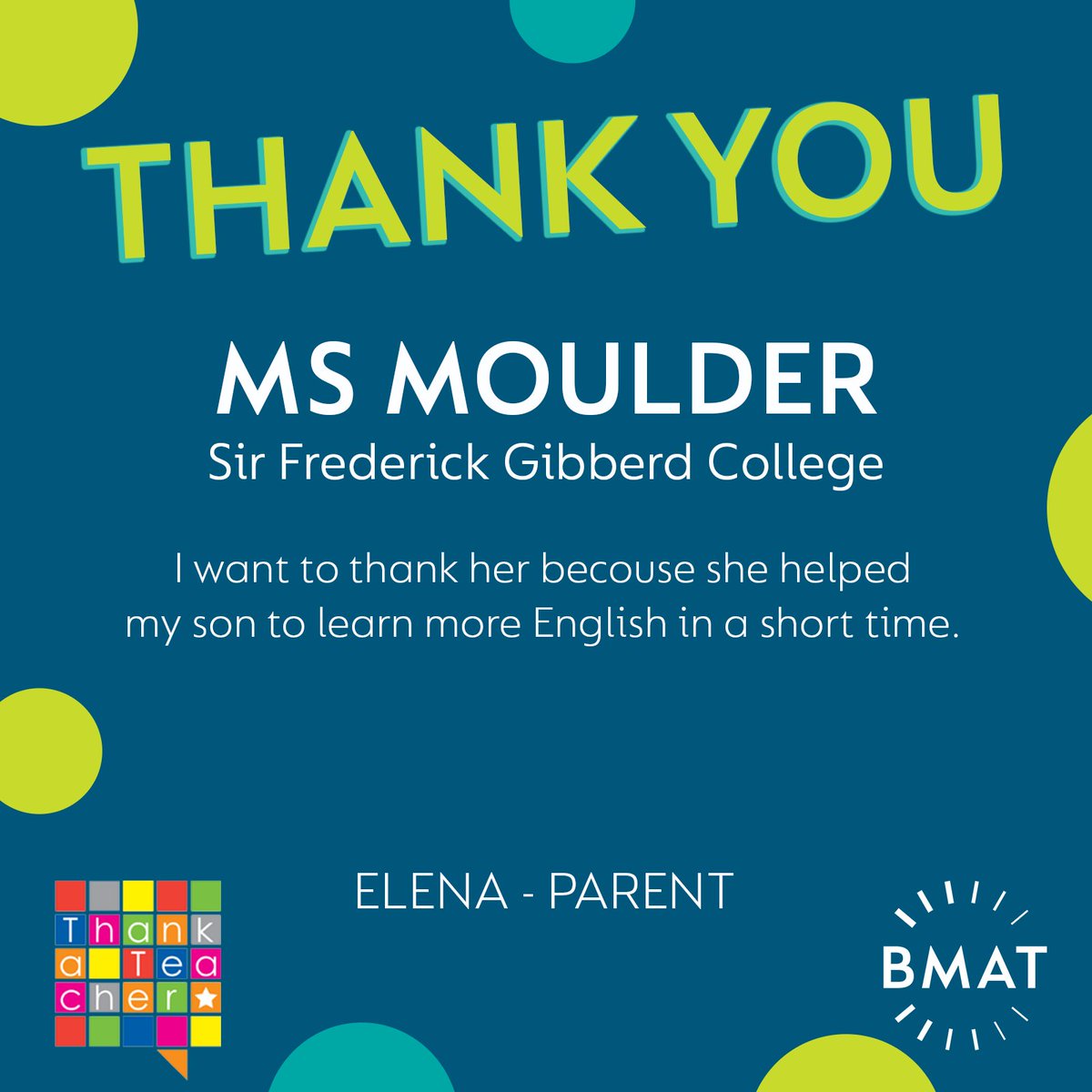 bmatsfg's tweet photo. 🙌 THANK YOU MS MOULDER ⭐️

@UKThankATeacher
#ThankATeacherDay23 
#ThankATeacherDay 
#ThankATeacher https://t.co/IIbWfwfu80