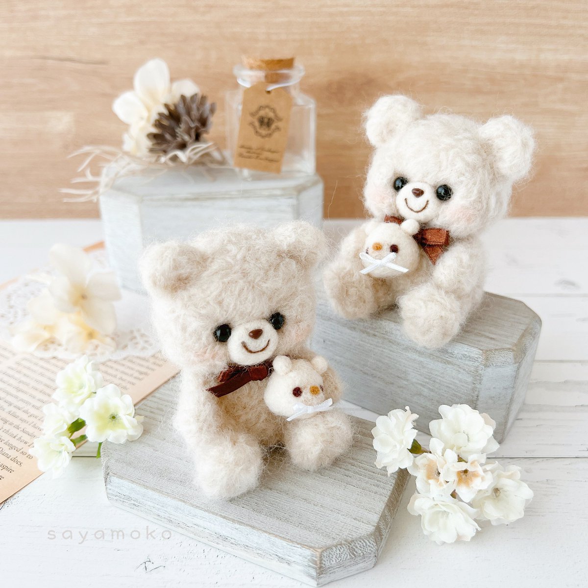 saya08041003's tweet photo. ふわふわなモコちゃんが
誕生しました🐻‍❄️🤍

#羊毛フェルト
#sayamoko https://t.co/2b5fnKOKpp