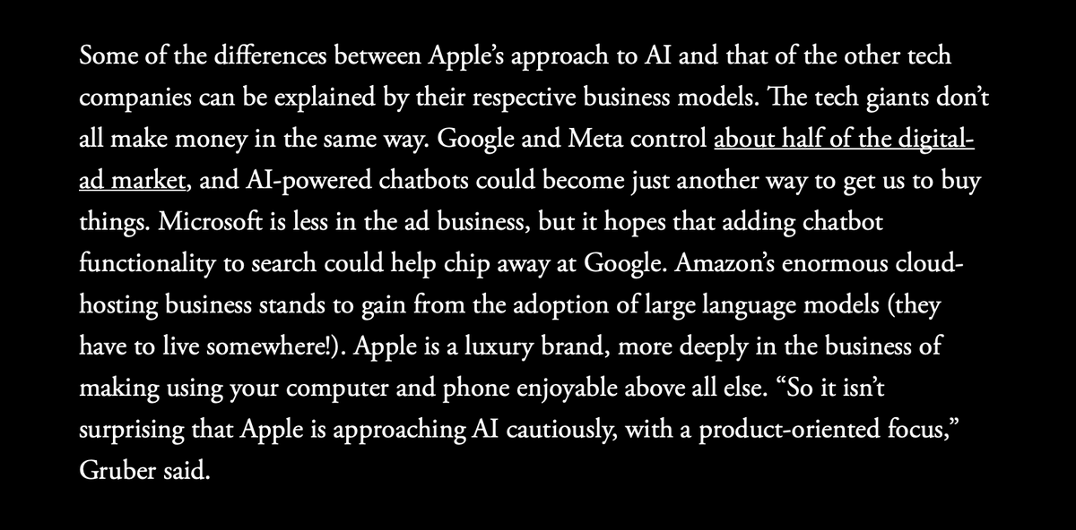 @ChrisGGarrod @floriansemle @FGraillot @TheAtlantic This sums it up perfectly. 

#bigtech #AI #apple cc @SpirosMargaris @joemckendrick @AkwyZ @LouisColumbus