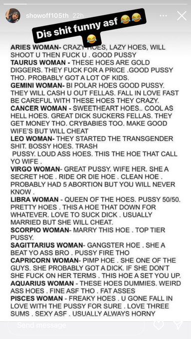 Ladies is this true about u??? Im a taurus. Do what u want with that info but fck them kids&hellip; https://t