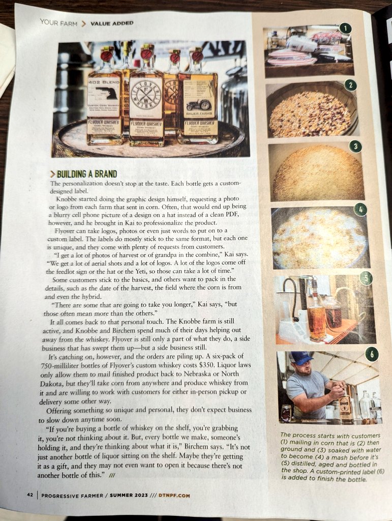 Check being in a farm magazine off the bucket list <a href="/Cornobbe/">Joe Knobbe</a> ! The interest and support we've received from the #corn belt states and beyond (Canada too!) has been nothing short of amazing. We look forward to our 3rd year of helping farmers create their own single batch whiskey!